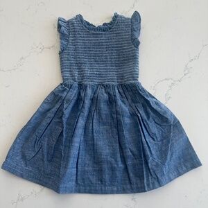 Hope & Henry Girls Smocked Chambray Dress, New with Tags, Size 4T